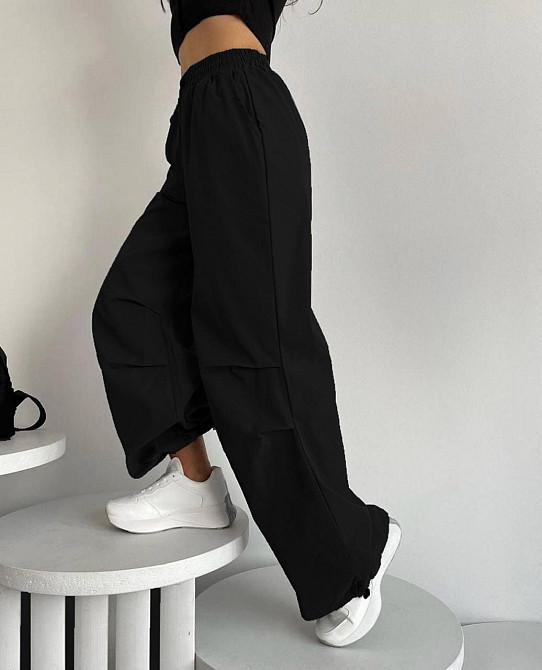 Женские широкие базовые брюки карго плащовка Одесса - изображение 1