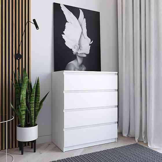 Комод VAYS R-4, на 4 шухляди без ручок, ЛДСП 80×40×98 см – для дому, офісу, вітальні, спальні Львів