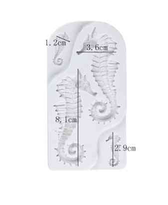 Молд рыба Морской конёк 123 на 64 мм серый Киев