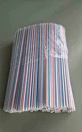 Трубочка для напоїв d4.8-22см Смугаста рівна (200 шт) Харків