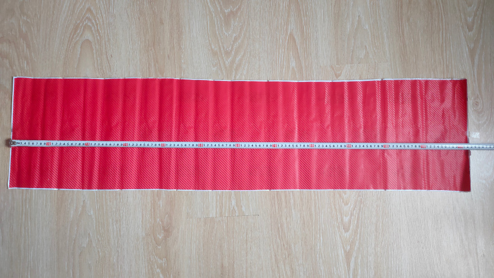 Карбоновая пленка красная 122х29.5 см авто наклейк Киев - изображение 1