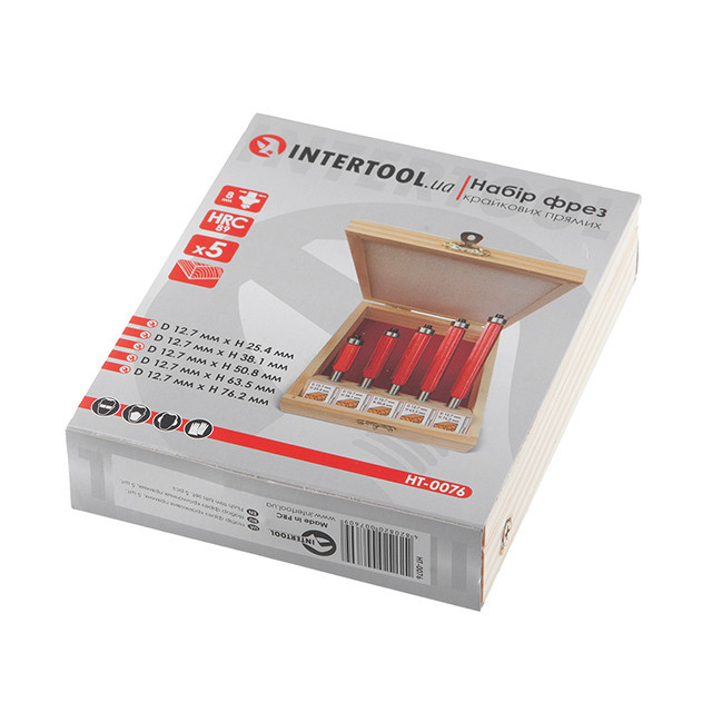 Набір фрез крайкових прямих, 5 шт. INTERTOOL HT-0076 Киев - изображение 7