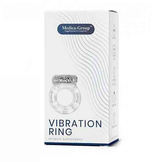 Кільце ерекційне Medica-Group Vibration Ring з вібрацією, прозорий Sex Aura Київ