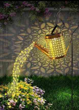 Лейка на солнечной батарее декоративный LED с эффектом капель разноцветный. Одесса