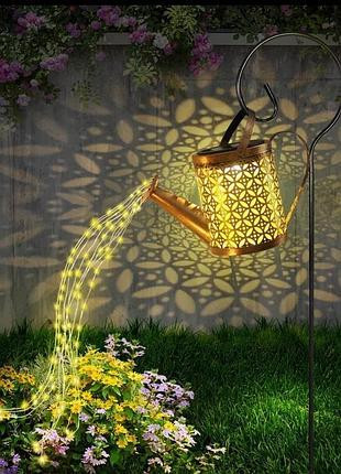 Лейка на солнечной батарее декоративный LED с эффектом капель разноцветный. Одесса - изображение 1