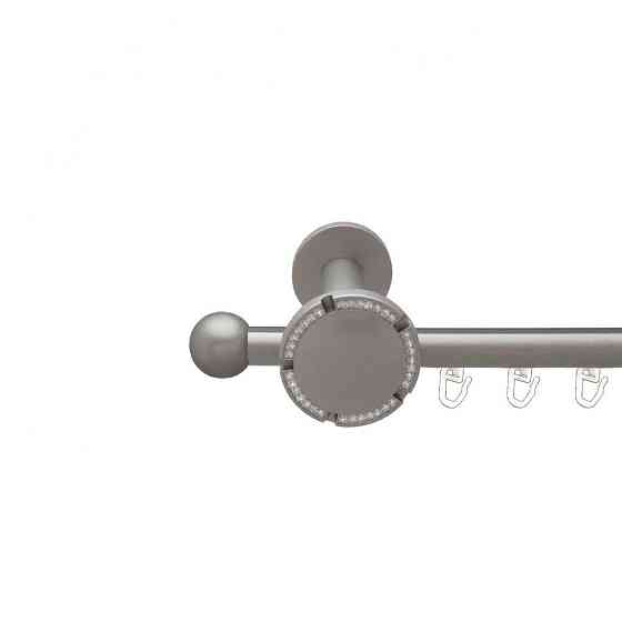 Карниз Orvit Куля Болонь металевий однорядний розета реверс фламо профільна труба  Сатин 19 мм 300 см (6300236) Львів