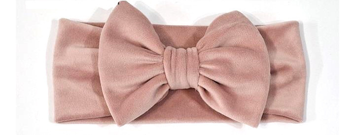Повязка для волос велюр розовая Бант Киев - изображение 1