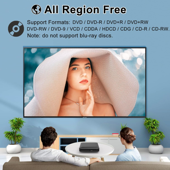 DVD-програвач Toioik Mini HDMI: Full HD 1080p, мультирегіональний (All Region), USB, AV, пульт ДК, компактний, Чорний Київ