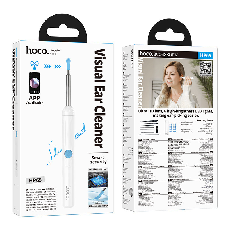 Інструмент для чищення вух з камерою HOCO HP65 Ears cleaning tool with camera White Одесса - изображение 2