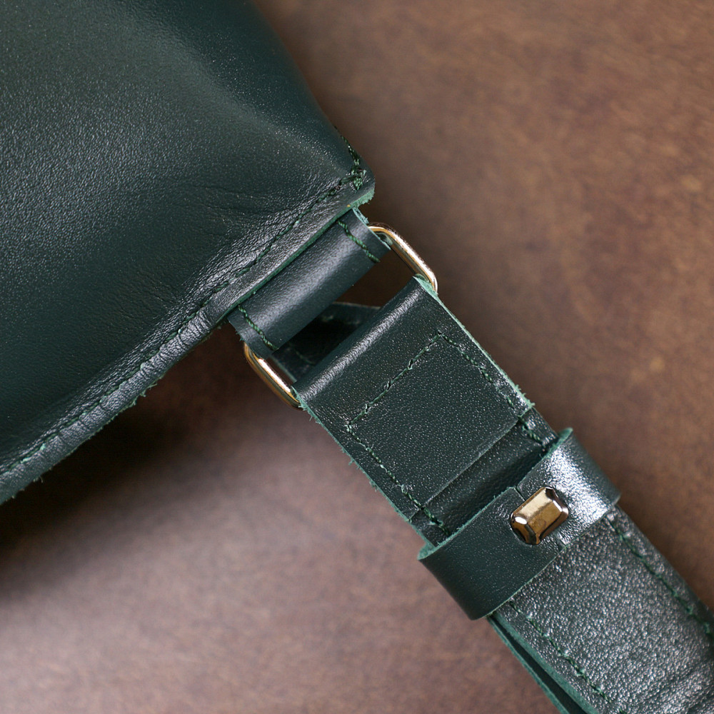 Кожаная женская сумка на пояс Shvigel 16390 Зеленый Киев - изображение 1