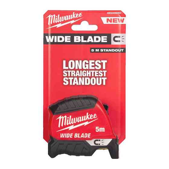 Рулетка магнітна WIDE BLADE MAGNETIC MILWAUKEE (Gen2), (полотно 35мм), 5м Одесса