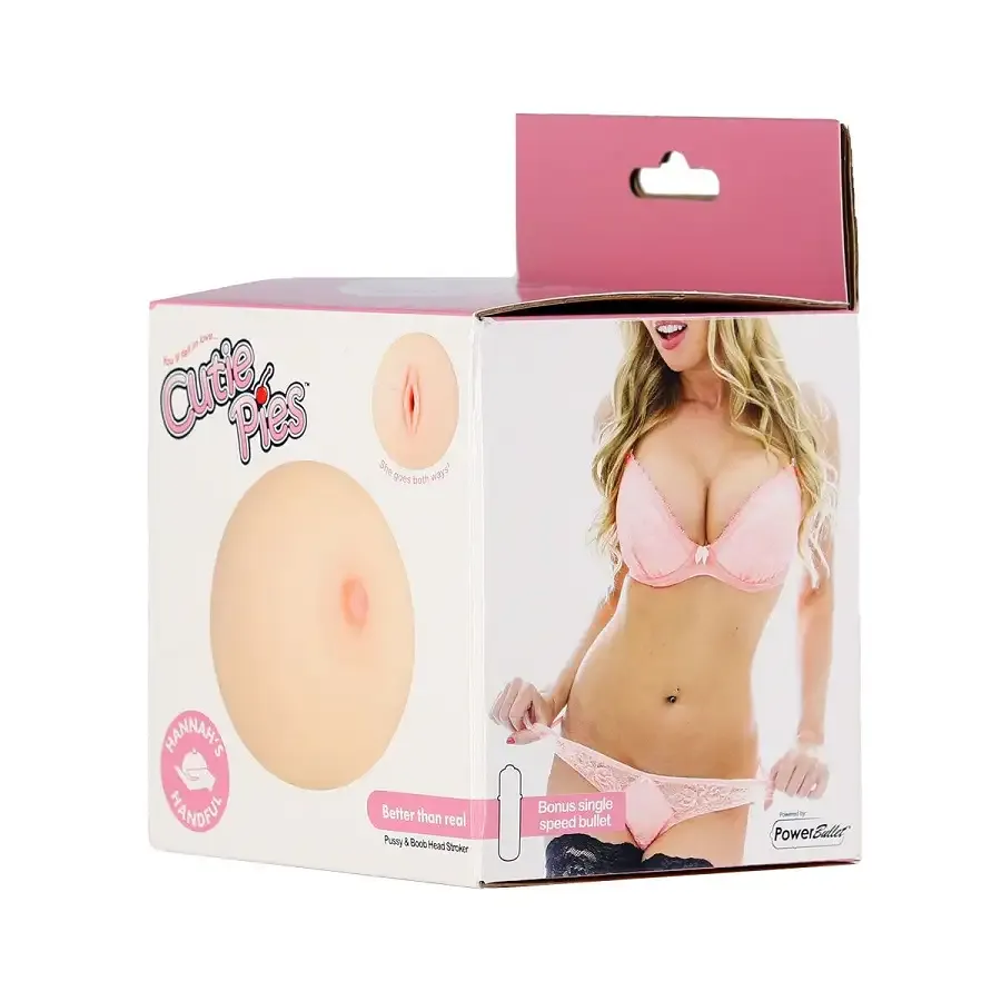 Мастурбатор-груди Cutie Pies Hannah's Handful - Pussy & Boob, глибина 9,9 см, віброкуля в подарунок Львів - фото 7
