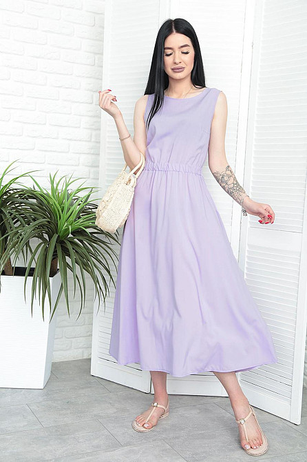 Літня сукня з софту "Wendy" оптом | Норма і батал | Розпродаж моделі Лавандовий, 42-44 Київ - фото 3