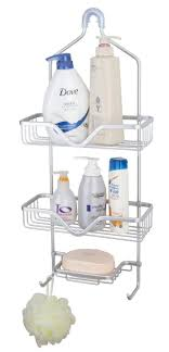 Металева полиця для ванної триярусна підвісна 28х13х63 см HP-46-1 Київ