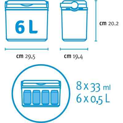 Термобокс Adriatic 6л сірий з салатовим (8002936930637) Винница