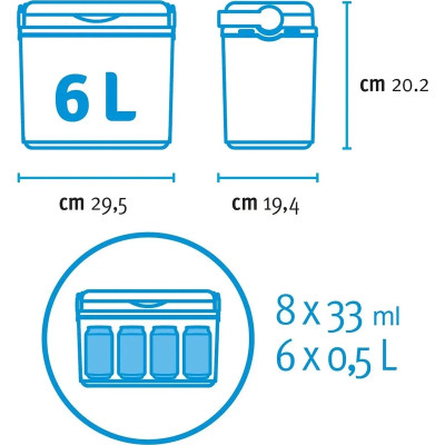 Термобокс Adriatic 6л сірий з салатовим (8002936930637) Вінниця - фото 2