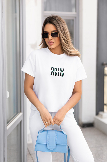 Спортивный костюм с футболкой Cover Батал 50-52, Белый Киев - изображение 4