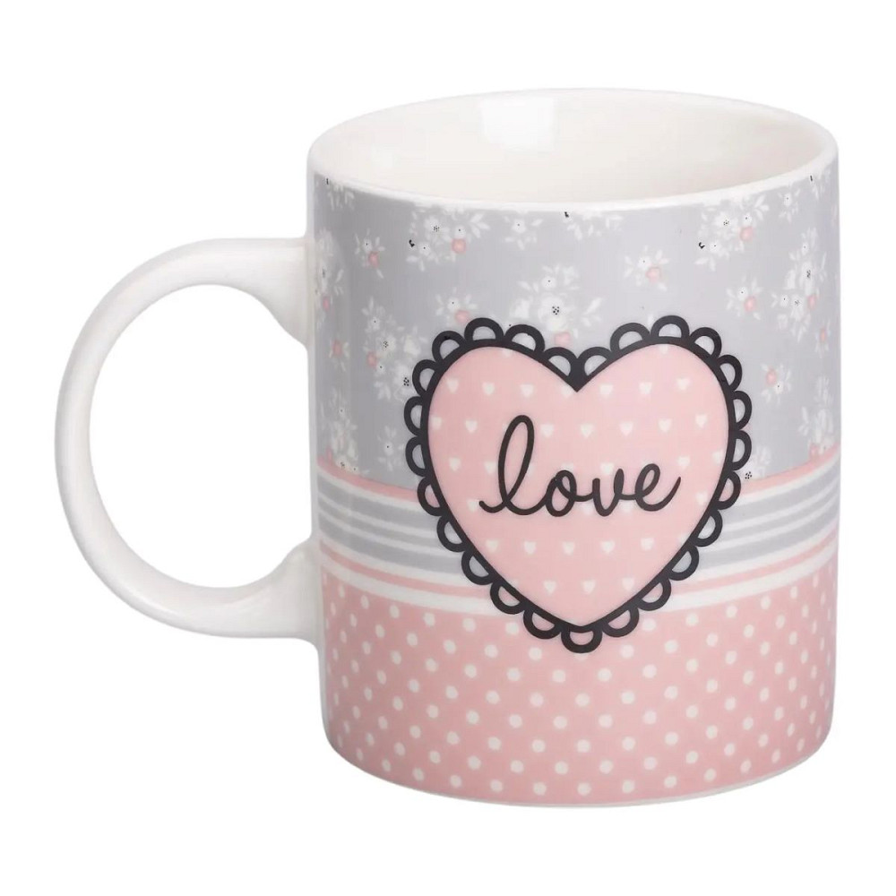 Чашка порцелянова з малюнком 400 (мл) для кави та чаю RX-N240143PK Коломия - фото 1