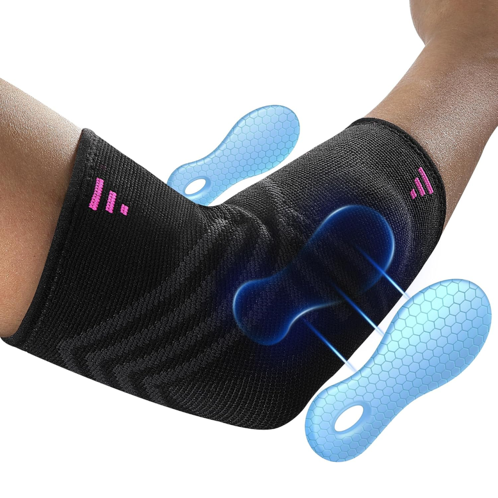 Бандаж Fitomo для локтя L, двойные 3D-силиконовые накладки, для тенниса и гольфа Киев - изображение 8
