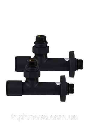 Крани для рушникосушки Чорні Solomon 1/2" Black Чернівці