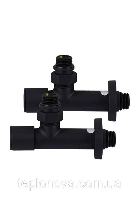 Крани для рушникосушки Чорні Solomon 1/2" Black Чернівці - фото 1