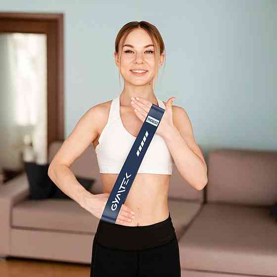 Набор резинок для фитнеса Gymtek 0,5-30кг синий Киев