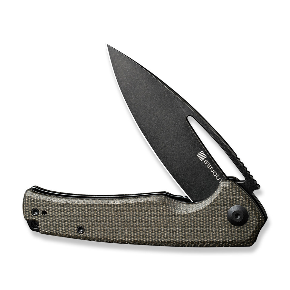 Нож складной туристический Sencut Mims, (8.8 см) 9Cr18MoV / Micarta темно-зеленый Киев - изображение 3