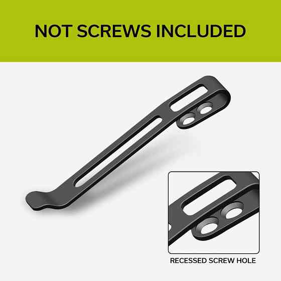 Кліпса кишенькова сталева чорна Civivi без гвинтів CA-05A-V1 Київ