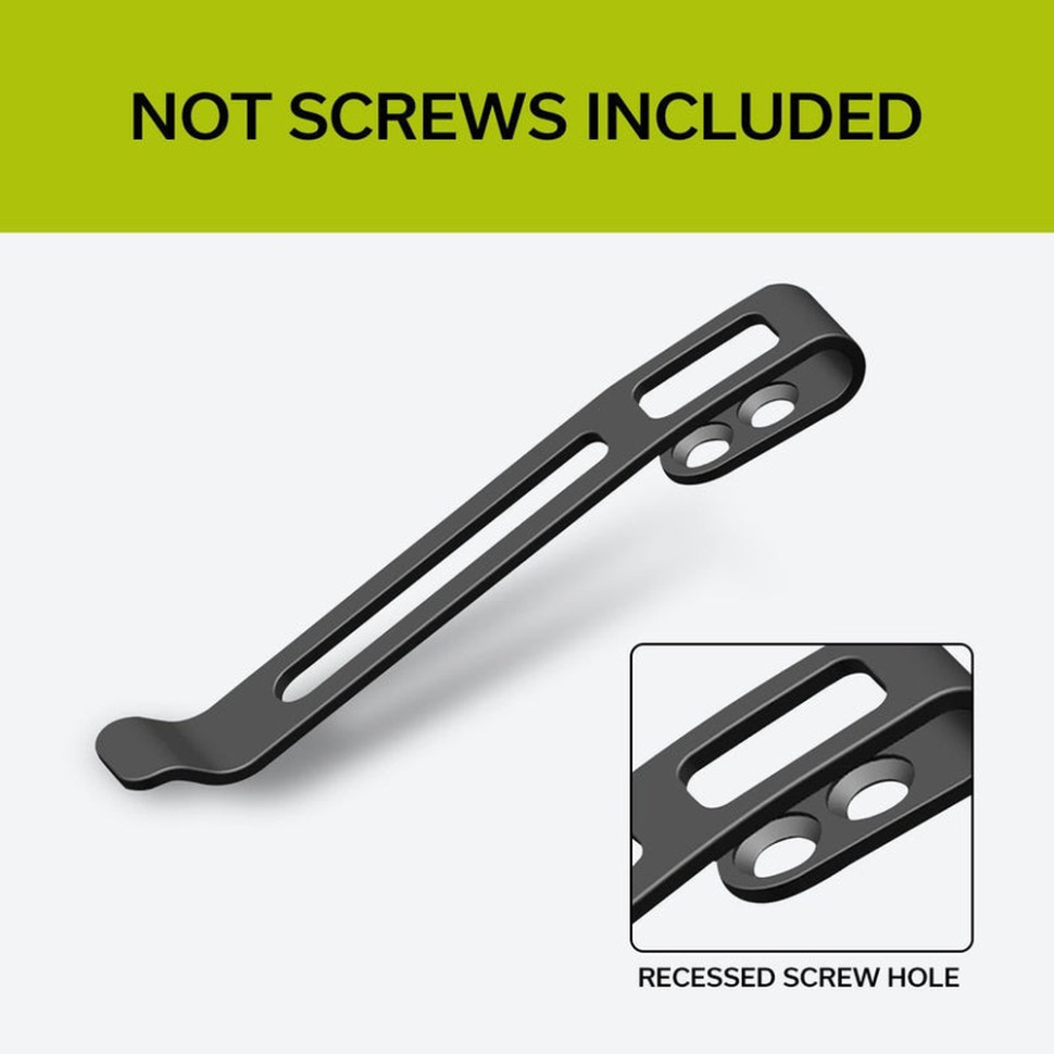 Кліпса кишенькова сталева чорна Civivi без гвинтів CA-05A-V1 Київ - фото 3