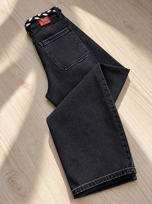 Джинсы женские Vanver 82216 baggy MOM бананы американки с поясом черные, черный, 25, 25, 67 см, 96 см Киев - изображение 7