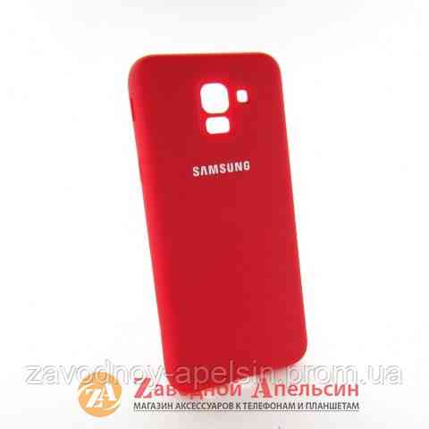 Samsung J6 J600 A6 A600 захисний чохол Silicone Cover red Одеса