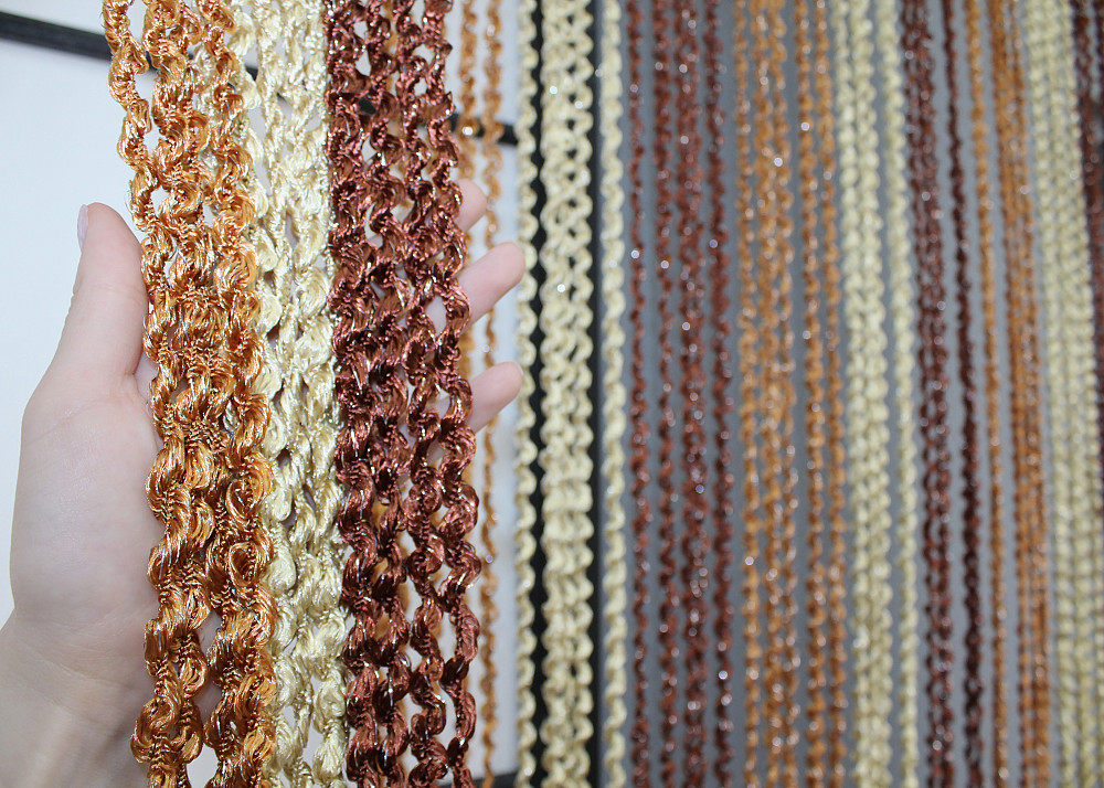 Шторы-нити спираль с люрексом Светло-коричневый с бежево-коричневым 300х300см 1 шт (61-056) Киев - изображение 5