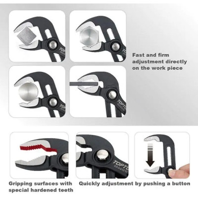 Кліщі Toptul переставні 12" з кнопкою Pro-Series (DDAG1212) Вінниця - фото 2