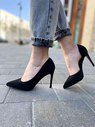 Meideli Туфлі жіночі MEIDELI чорні еко-замша каблук 10см 36р.-23.5см 40р.-26см (L311-1 4970) Коломия