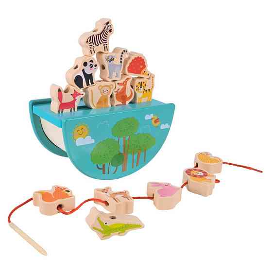 Деревянная игрушка Балансир-шнуровка 2 в 1 C9406 Винница