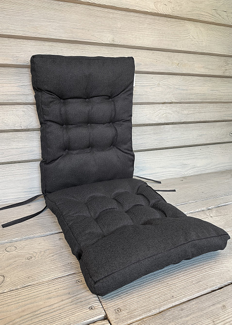 Подушка для стільців (40x120х4 см) подвійна Decorator Мальмо колір графітовий 84-159 Київ - фото 2