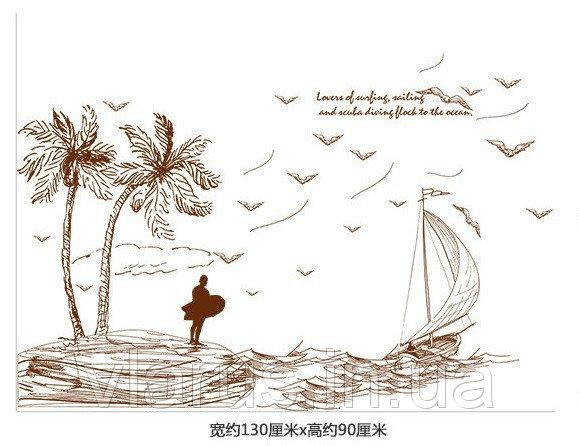 Декоративная наклейка на стену Кораблик Киев - изображение 2