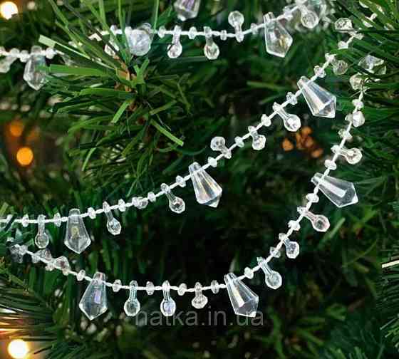 Гірлянда новорічна Міні-LED VALESO Кристал Сріблястий провід Тепле світло LKS8902 Київ