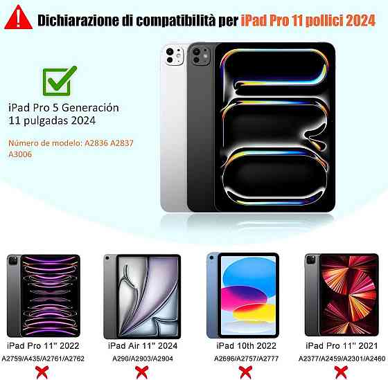 Клавиатурный чехол для iPad Pro 11 (M4) с держателем для Apple Pencil Bluetooth съемный QWERTY черный PU Киев