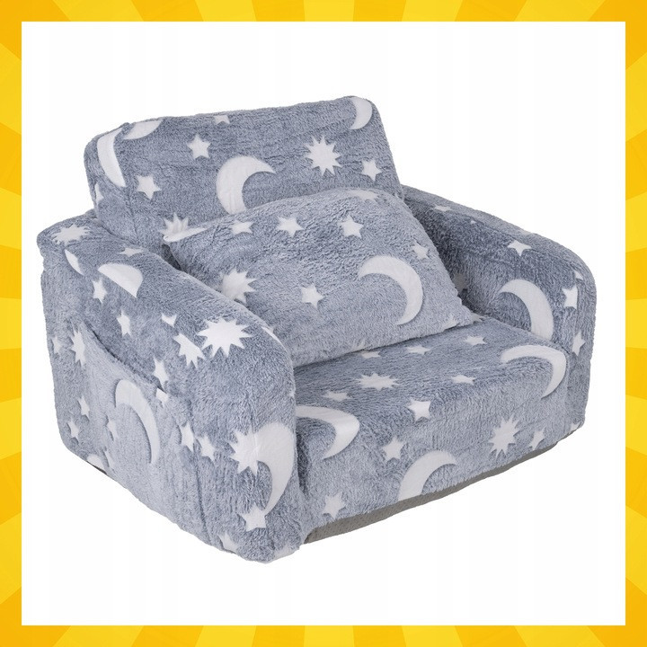 Дитяче крісло розкладне м'яке 2в1 з відкидною спинкою Kruzzel (26381) Нововолинськ - фото 2