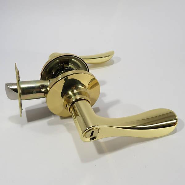 Ручка дверна з засувкою на круглій розетці APECS 891-03 без ключа (хром) Харків - фото 2