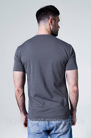 Футболка базова Ray Premium Fit чоловіча темно-сіра (U0102-Dark Grey) Київ - фото 4