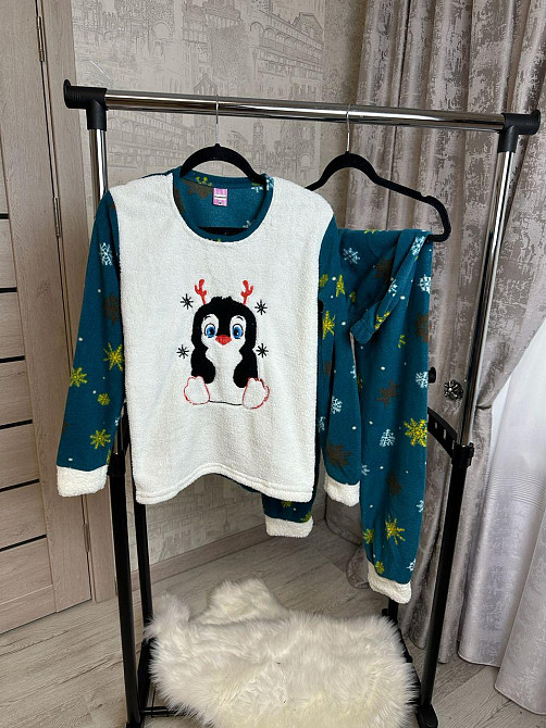 Махрова піжама жіноча Смарагдовий XL Харків - фото 1