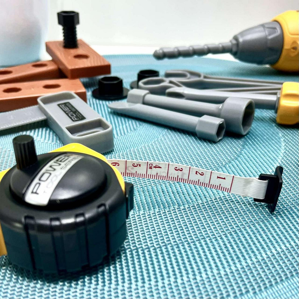 Набір інструментів шуруповерт із підсвічуванням молоток пила викрутка валізці Жовтий (T012) Чернігів - фото 8