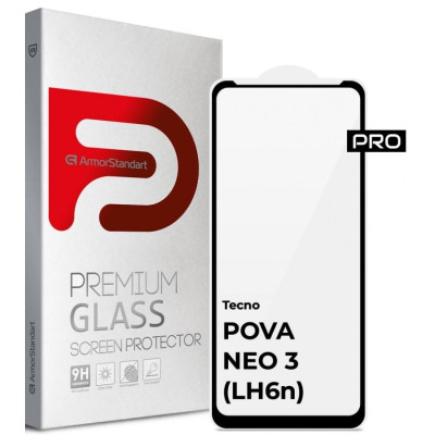 Скло захисне Armorstandart Pro Tecno POVA NEO 3 (LH6n) Black (ARM70387) Вінниця - фото 1