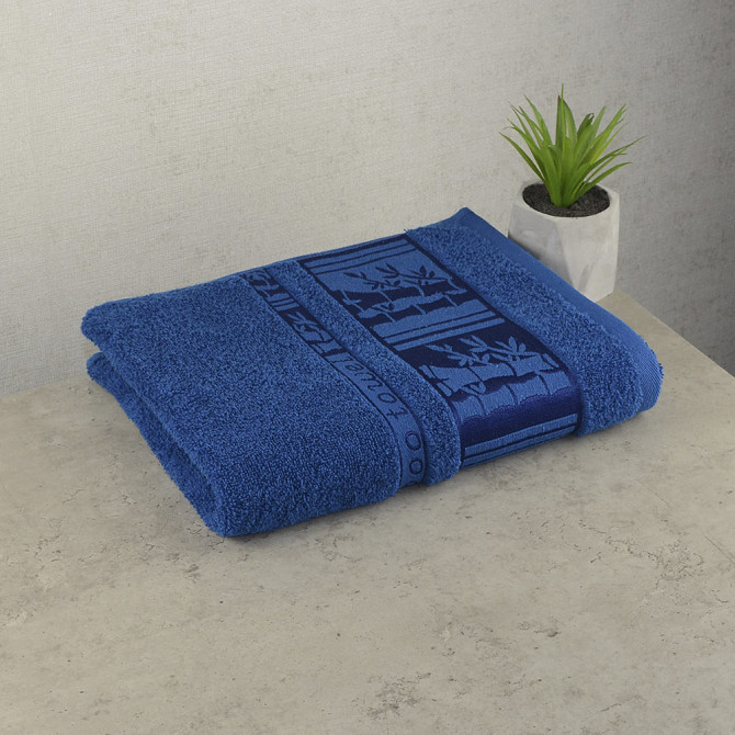 Комплект махрових рушників 3шт GM Textile 50х90см, 50х90см, 70х140см BambooN 450г / м2 (Синій) Суми - фото 4