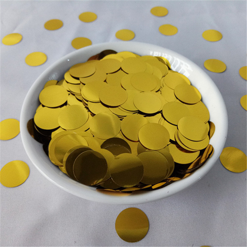 Конфетти круглый из фольги 10 г 25 мм золотистый Киев - изображение 4