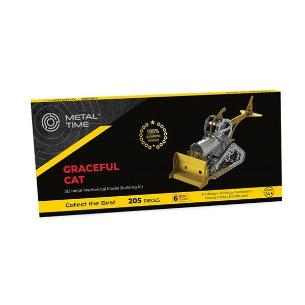 Колекційна модель-конструктор Metal Time Graceful CAT Бульдозер механічний двоколірний (MT073) Харків - фото 9