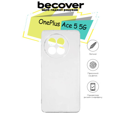 Чехол для мобильного телефона BeCover OnePlus Ace 5 5G Transparancy (713161) Винница - изображение 4