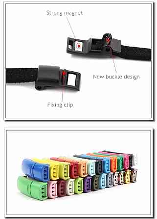 Застібка для шнурків магнітна  металева Золотистий Сміла